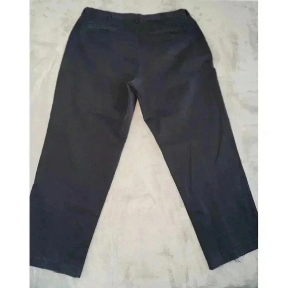 LL Bean Jeans Men's 40x30 Comfort Waist Flannel Lined Navy Blue Chino Pants - Picture 2 of 16